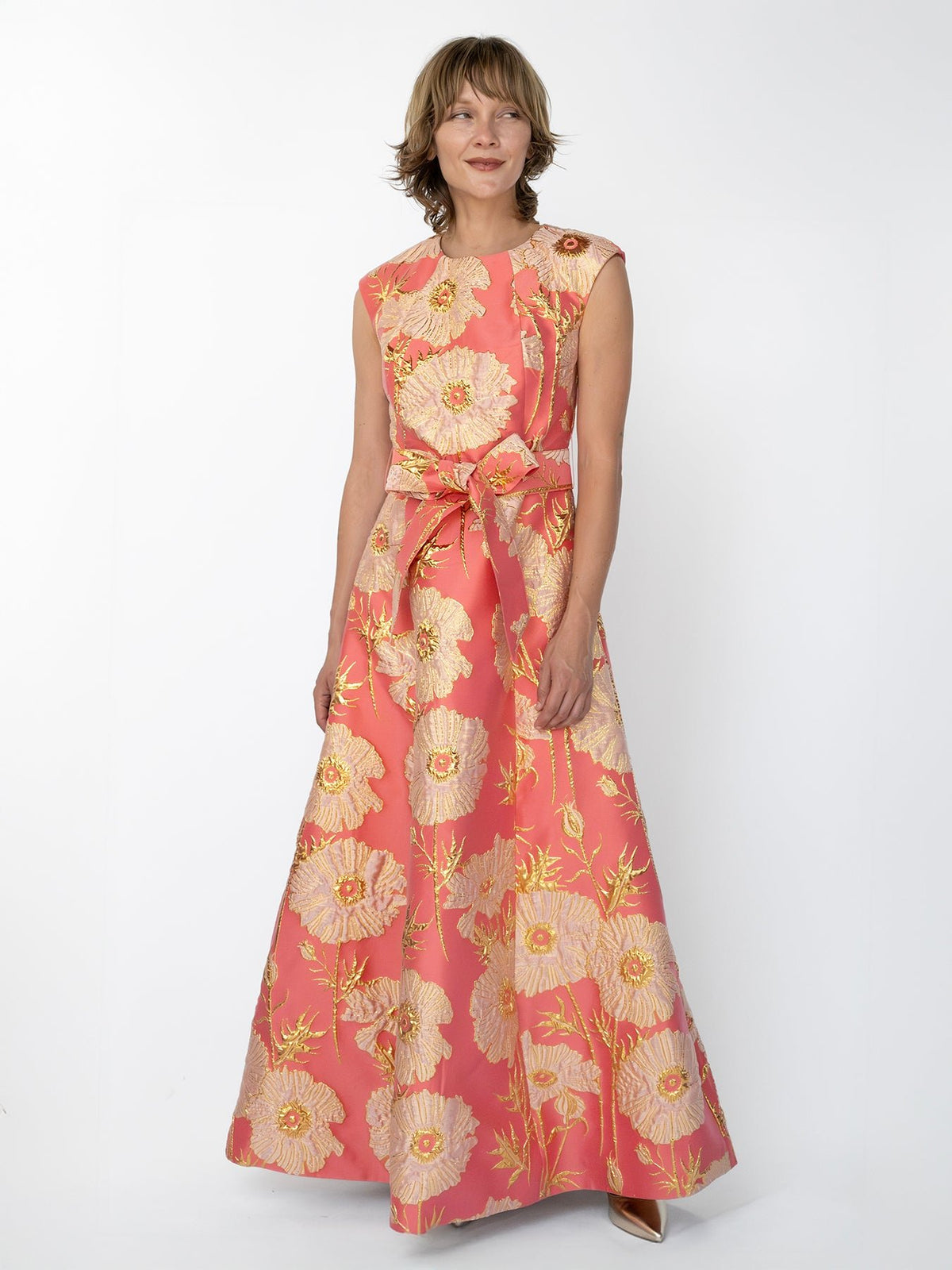 CORDELIA dress Tree Poppy Pink - Lesley Evers-Cordelia-Dress-gown