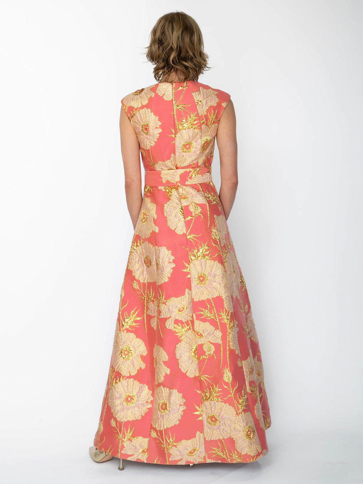 CORDELIA dress Tree Poppy Pink - Lesley Evers-Cordelia-Dress-gown