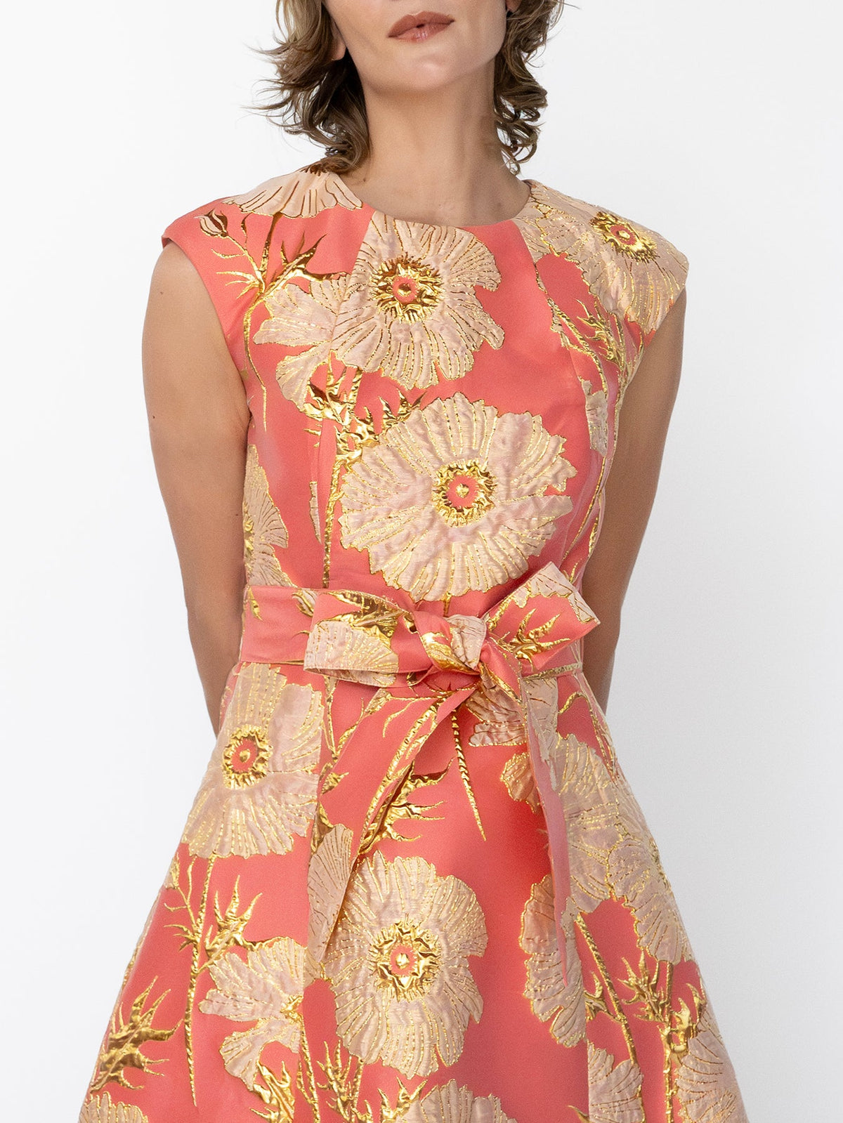 CORDELIA dress Tree Poppy Pink - Lesley Evers-Cordelia-Dress-gown