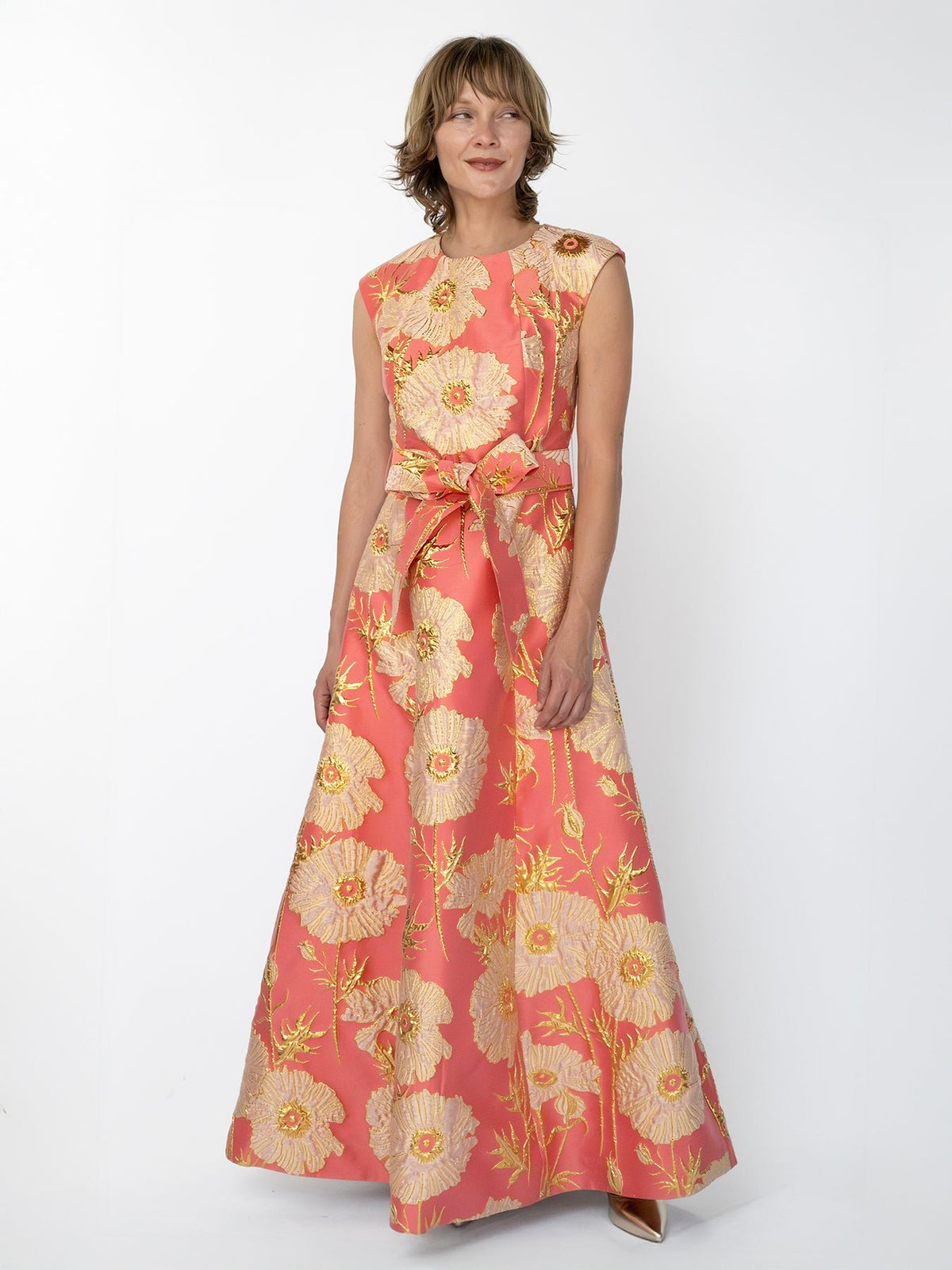 CORDELIA dress Tree Poppy Pink - Lesley Evers-Cordelia-Dress-gown