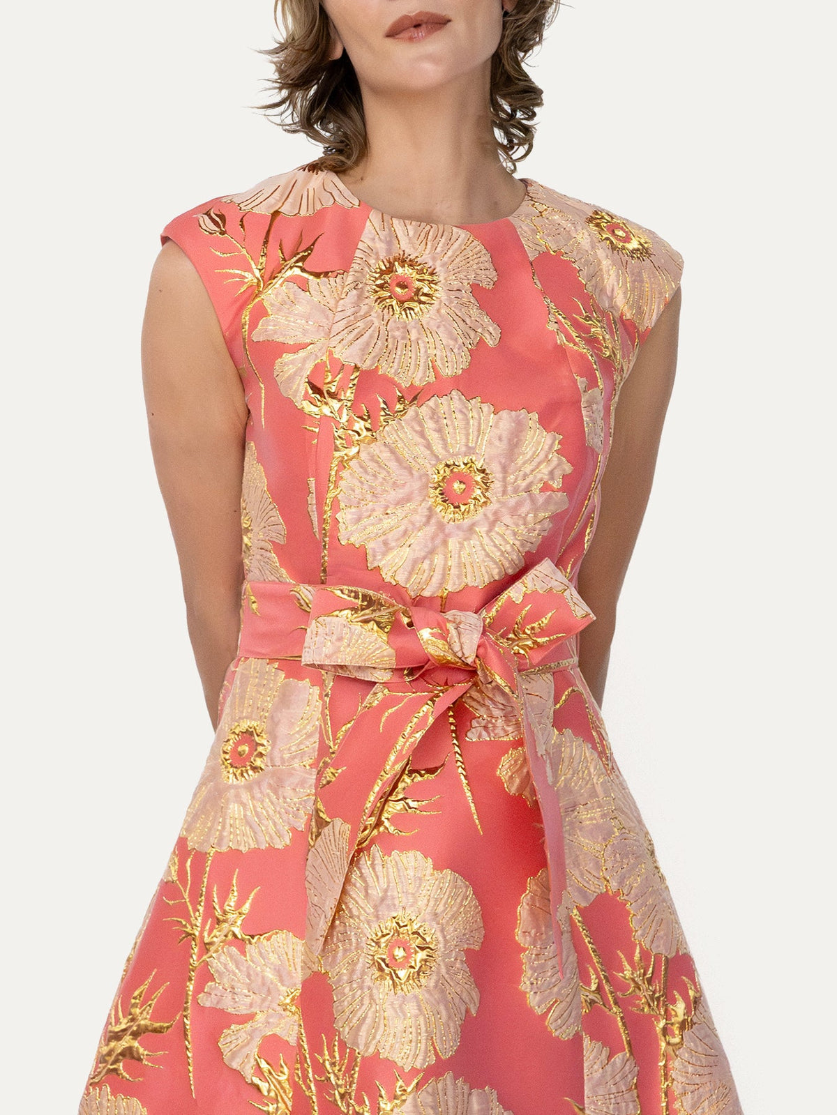 CORDELIA dress Tree Poppy Pink - Lesley Evers-Cordelia-Dress-gown