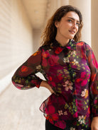 COSETTE blouse Plum Blossom - Lesley Evers - blouse - Shop - Shop/All Products