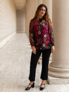 COSETTE blouse Plum Blossom - Lesley Evers - blouse - Shop - Shop/All Products