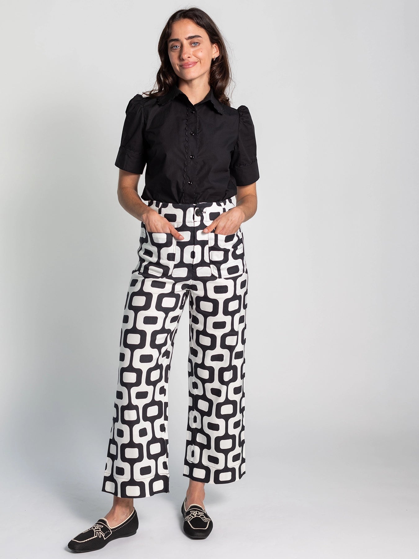 DANA pant Barcelona Black and White - Lesley Evers - barcelona - dana - dana pant