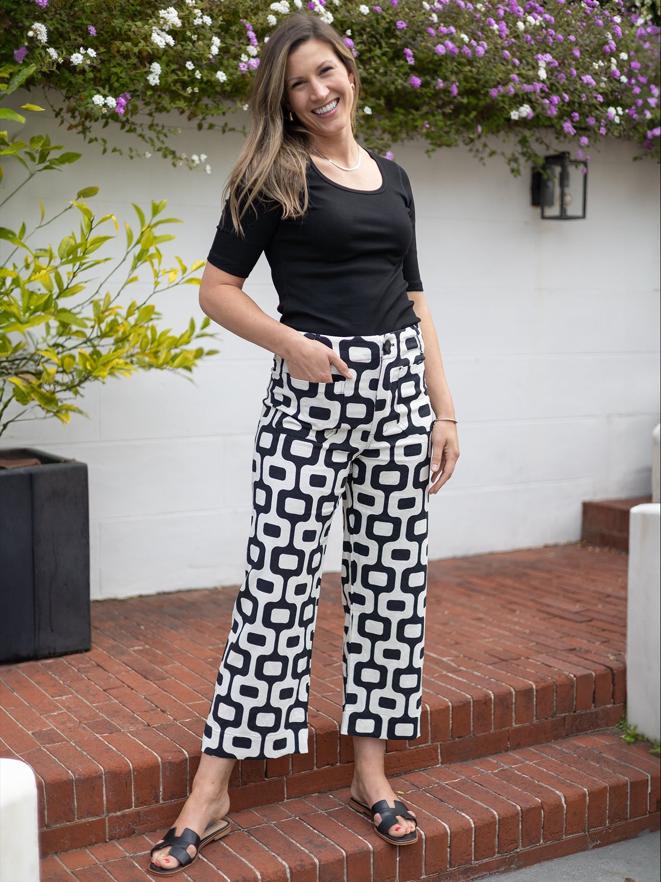 DANA pant Barcelona Black and White - Lesley Evers - barcelona - dana - dana pant