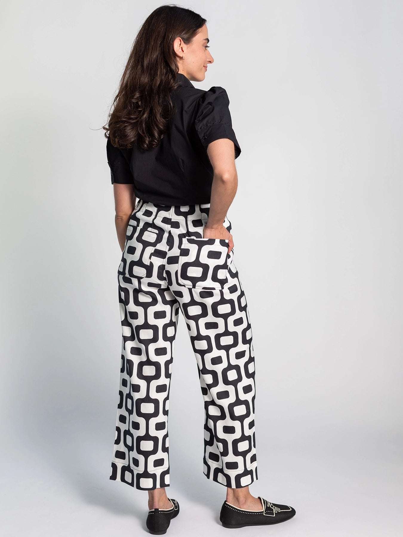 DANA pant Barcelona Black and White - Lesley Evers - barcelona - dana - dana pant