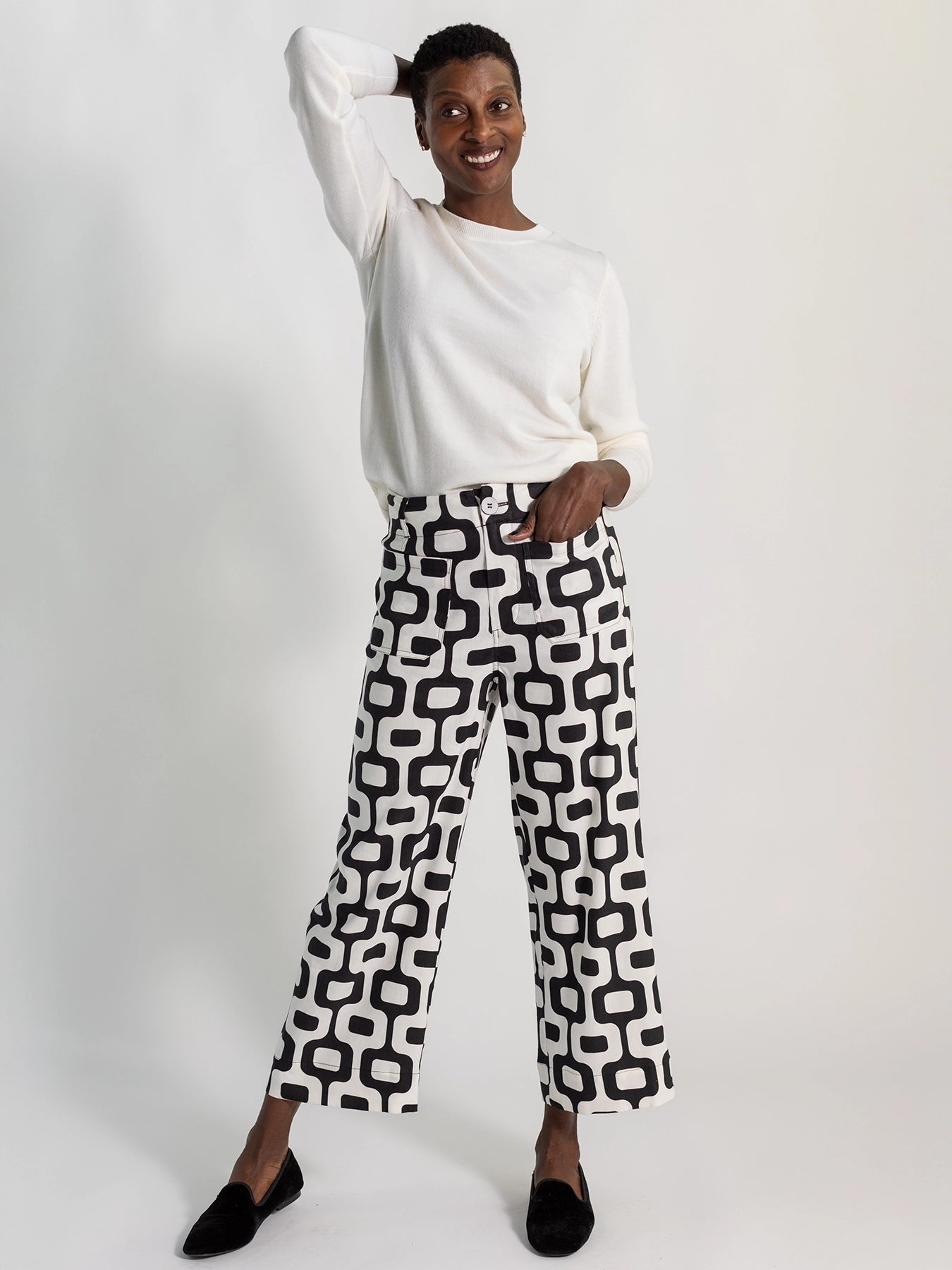 DANA pant Barcelona Black and White - Lesley Evers - barcelona - dana - dana pant