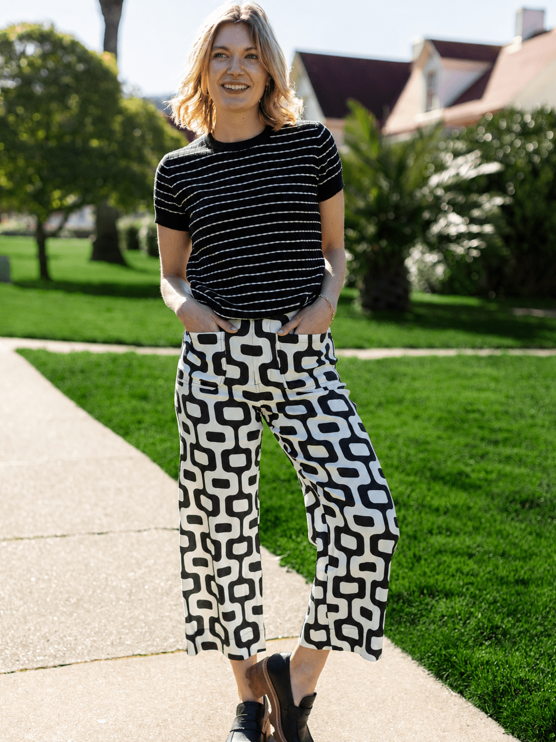 DANA pant Barcelona Black and White - Lesley Evers-barcelona-dana-dana pant
