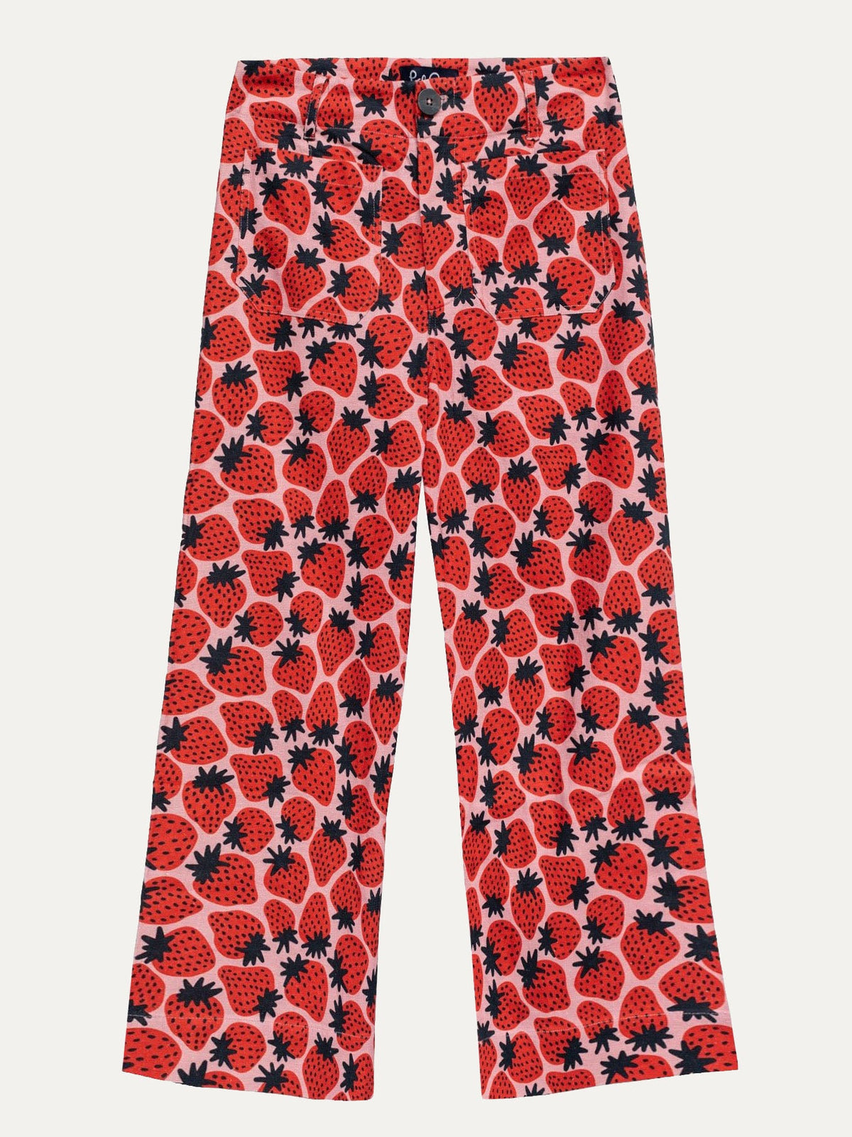 DANA pant Strawberries - Lesley Evers-Black-black pants-dana