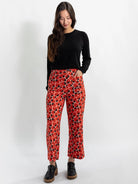 DANA pant Strawberries - Lesley Evers - Black - black pants - dana