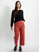 DANA pant Strawberries - Lesley Evers - Black - black pants - dana