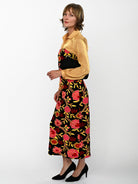 DANIKA dress Embroidered Velvet Pink - Lesley Evers-Black-Dress-Shop