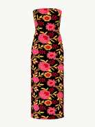 DANIKA dress Embroidered Velvet Pink - Lesley Evers-Black-Dress-Shop