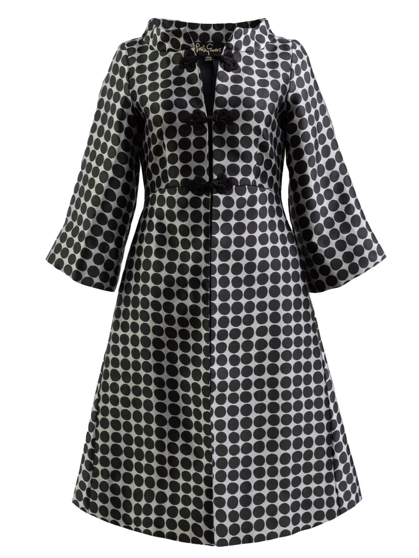 DAPHNE coat Black Dots – Lesley Evers