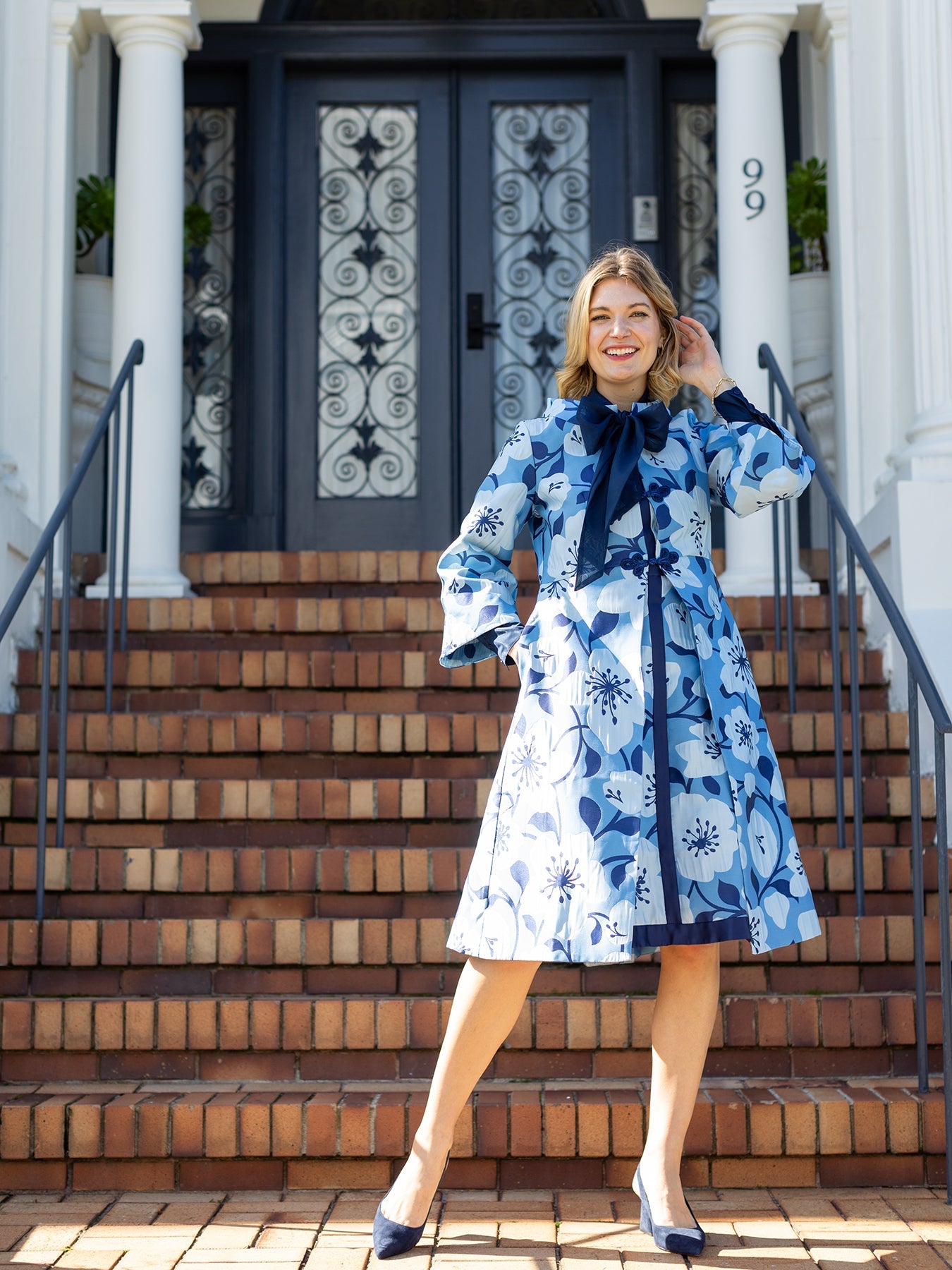 DAPHNE coat Garden Wall Blue - Lesley Evers - Best Seller - coat - new