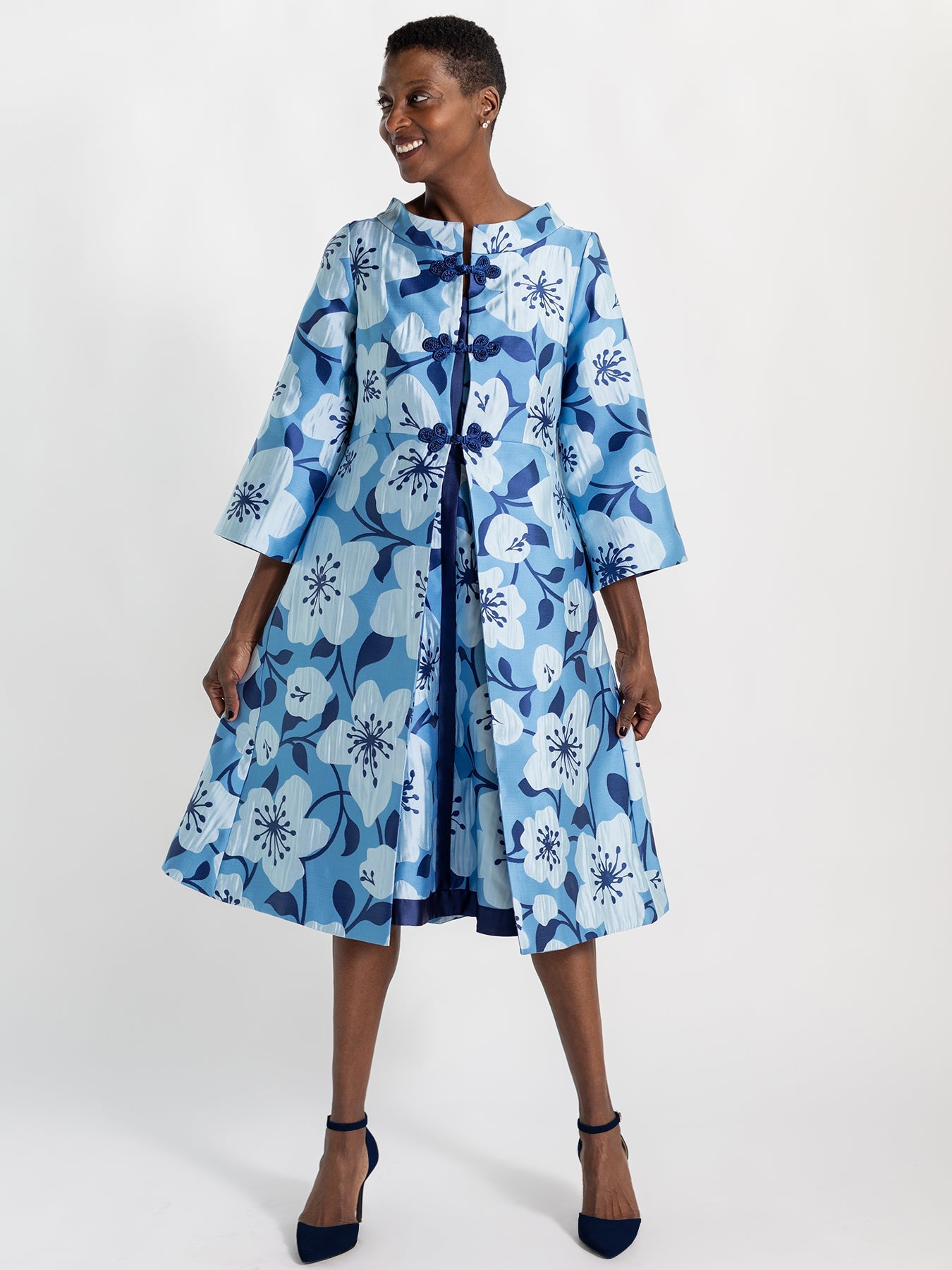 DAPHNE coat Garden Wall Blue - Lesley Evers - Best Seller - coat - outerwear