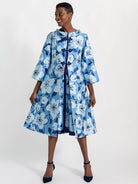 DAPHNE coat Garden Wall Blue - Lesley Evers - Best Seller - coat - outerwear