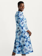 DAPHNE coat Garden Wall Blue - Lesley Evers-Best Seller-coat-daphne
