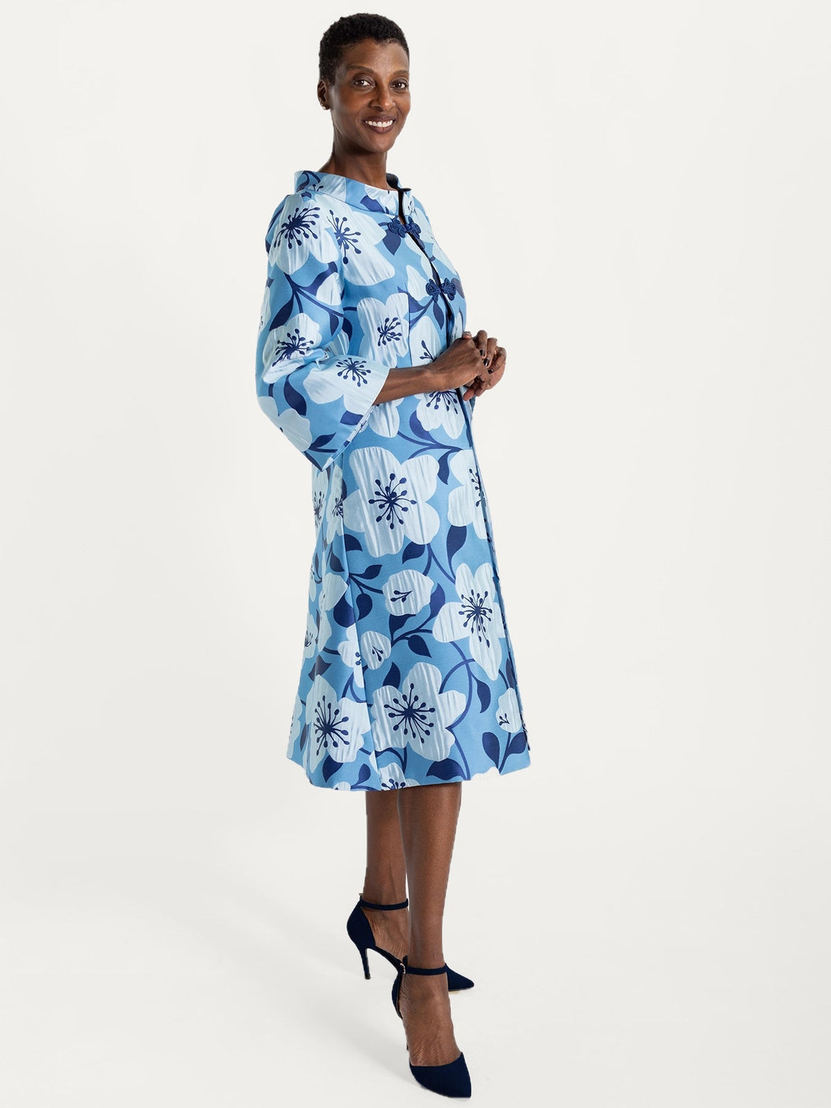 DAPHNE coat Garden Wall Blue - Lesley Evers-Best Seller-coat-daphne