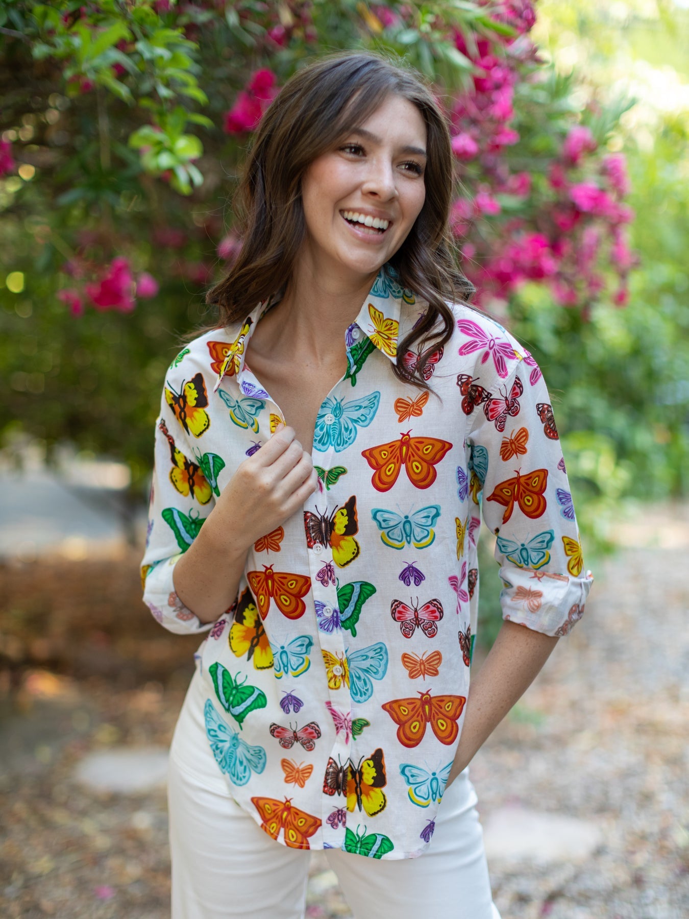 DAWN shirt Butterflies and Moths - Lesley Evers - Best Seller - blouse - butterflies