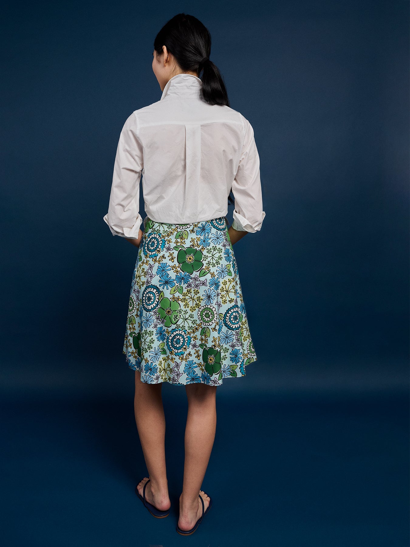 DEEDEE skirt Flower Fancy Blue - Lesley Evers - Best Seller - Bottoms - new