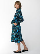 DELIA midi dress Blossom Breeze Blue - Lesley Evers-cotton dress-delia-Dress