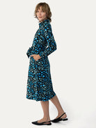 DELIA midi dress Blossom Breeze Blue - Lesley Evers-cotton dress-delia-Dress