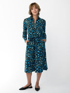 DELIA midi dress Blossom Breeze Blue - Lesley Evers-cotton dress-delia-Dress