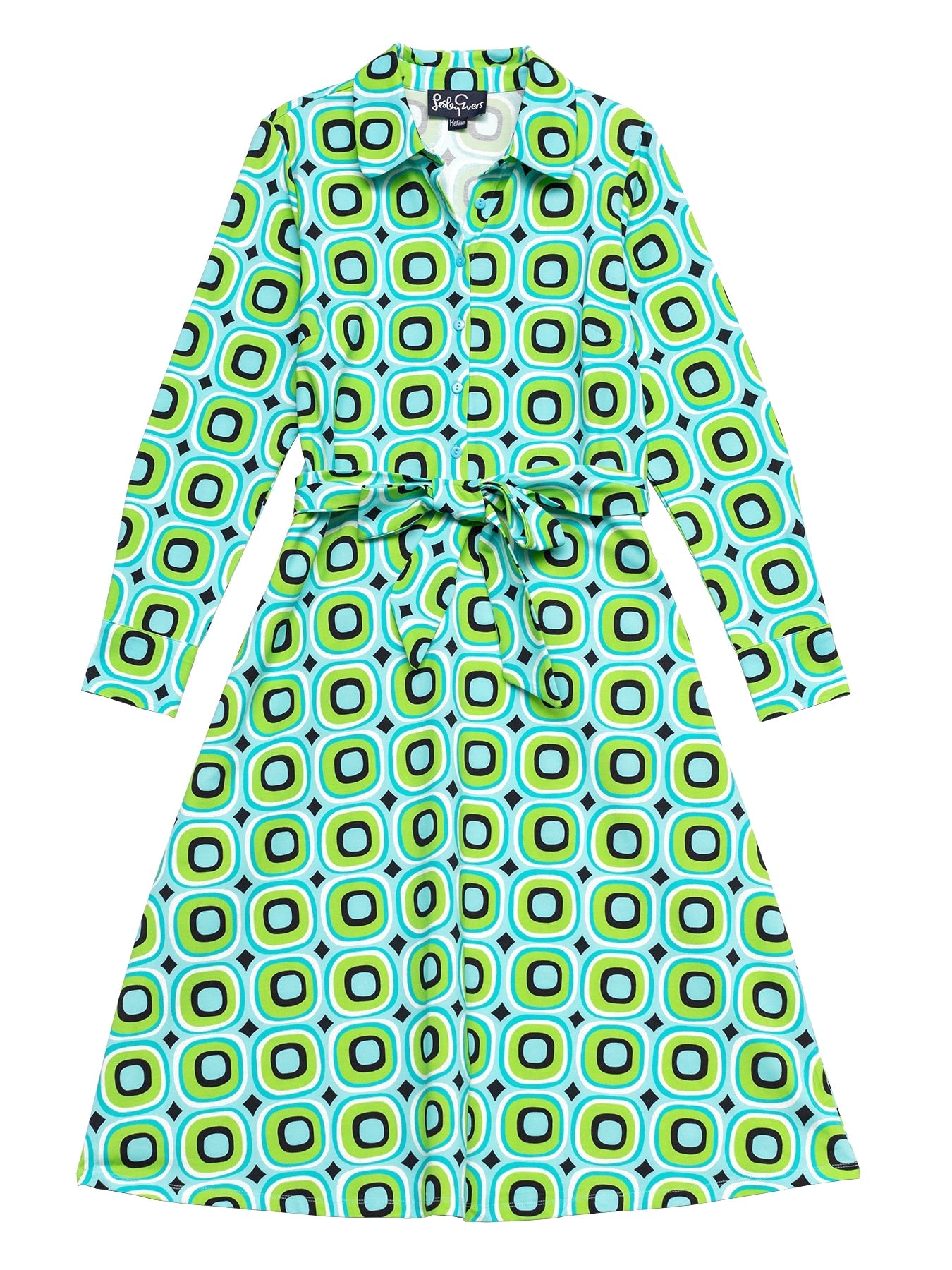 DELIA midi dress Bullseye Mint - Lesley Evers - cotton dress - delia - Dress