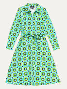 DELIA midi dress Bullseye Mint - Lesley Evers-cotton dress-delia-Dress
