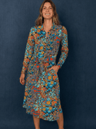 DELIA midi dress Desert Bloom - Lesley Evers-cotton dress-delia-Dress