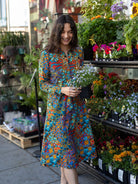DELIA midi dress Desert Bloom - Lesley Evers-cotton dress-delia-Dress