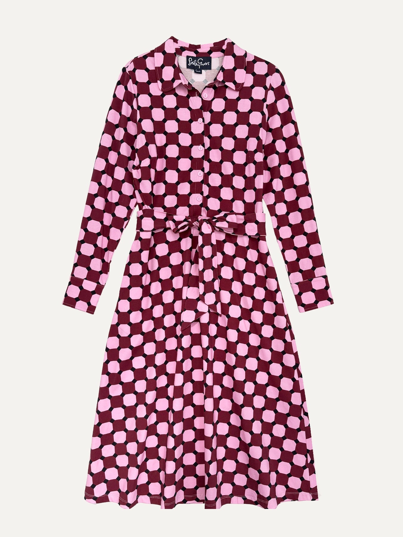 DELIA midi dress Promenade Pink - Lesley Evers-cotton dress-delia-Dress