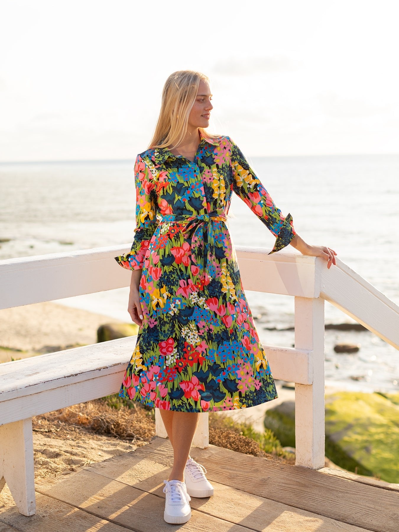 DELIA midi dress Queen's Garden – Lesley Evers