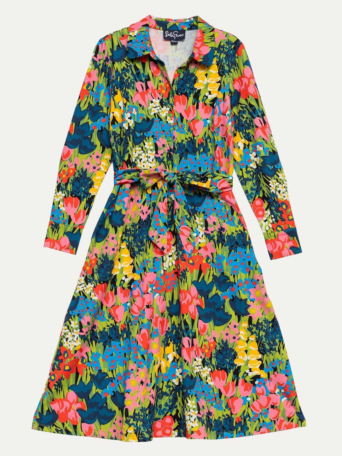 DELIA midi dress Queen's Garden - Lesley Evers-cotton dress-delia-Dress