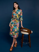 DELIA midi dress Queen's Garden - Lesley Evers - cotton dress - delia - Dress