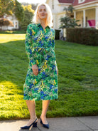 DELIA midi dress Spring Meadow Green - Lesley Evers - cotton dress - delia - Dress