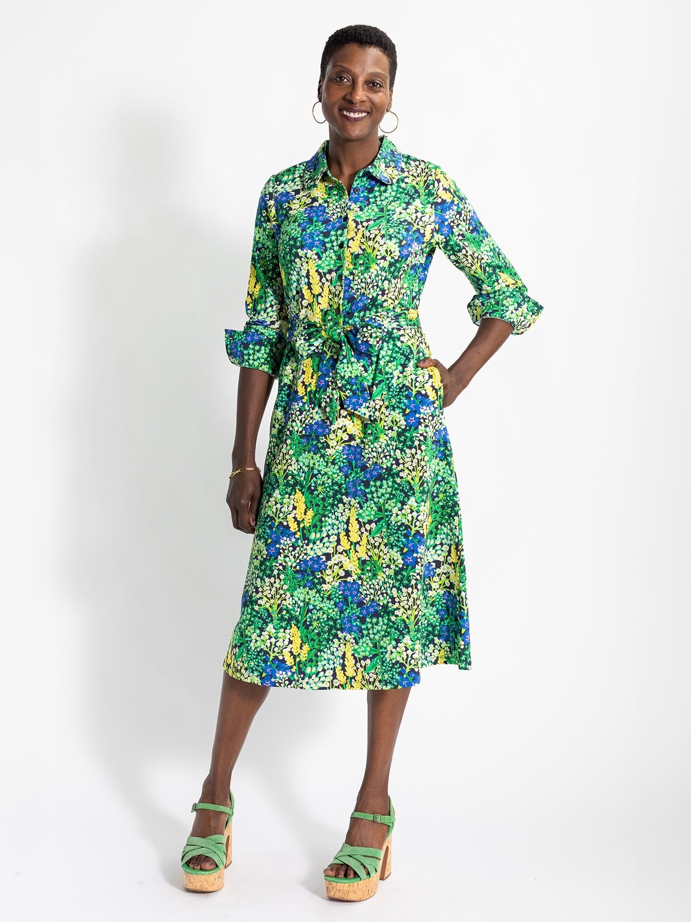 DELIA midi dress Spring Meadow Green 2X