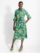 DELIA midi dress Spring Meadow Green - Lesley Evers - cotton dress - delia - Dress