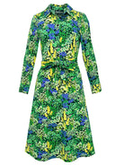 DELIA midi dress Spring Meadow Green - Lesley Evers - cotton dress - delia - Dress