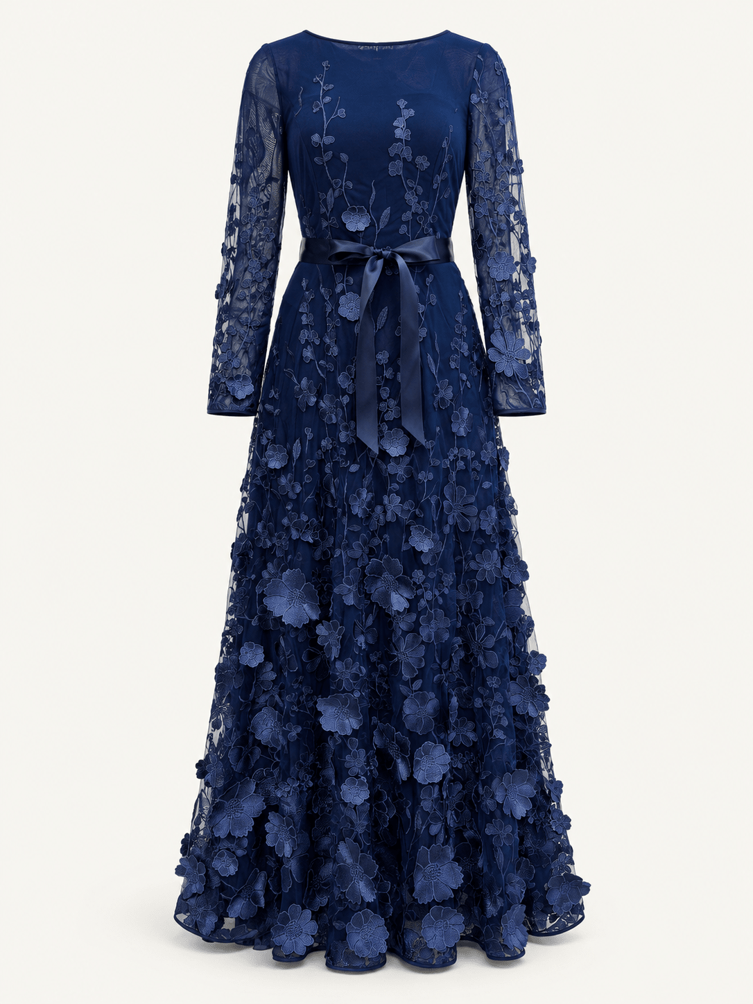 DELPHINE dress Navy - Lesley Evers-Dress-gown-Shop