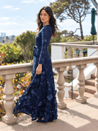 DELPHINE dress Navy - Lesley Evers-Dress-gown-Shop