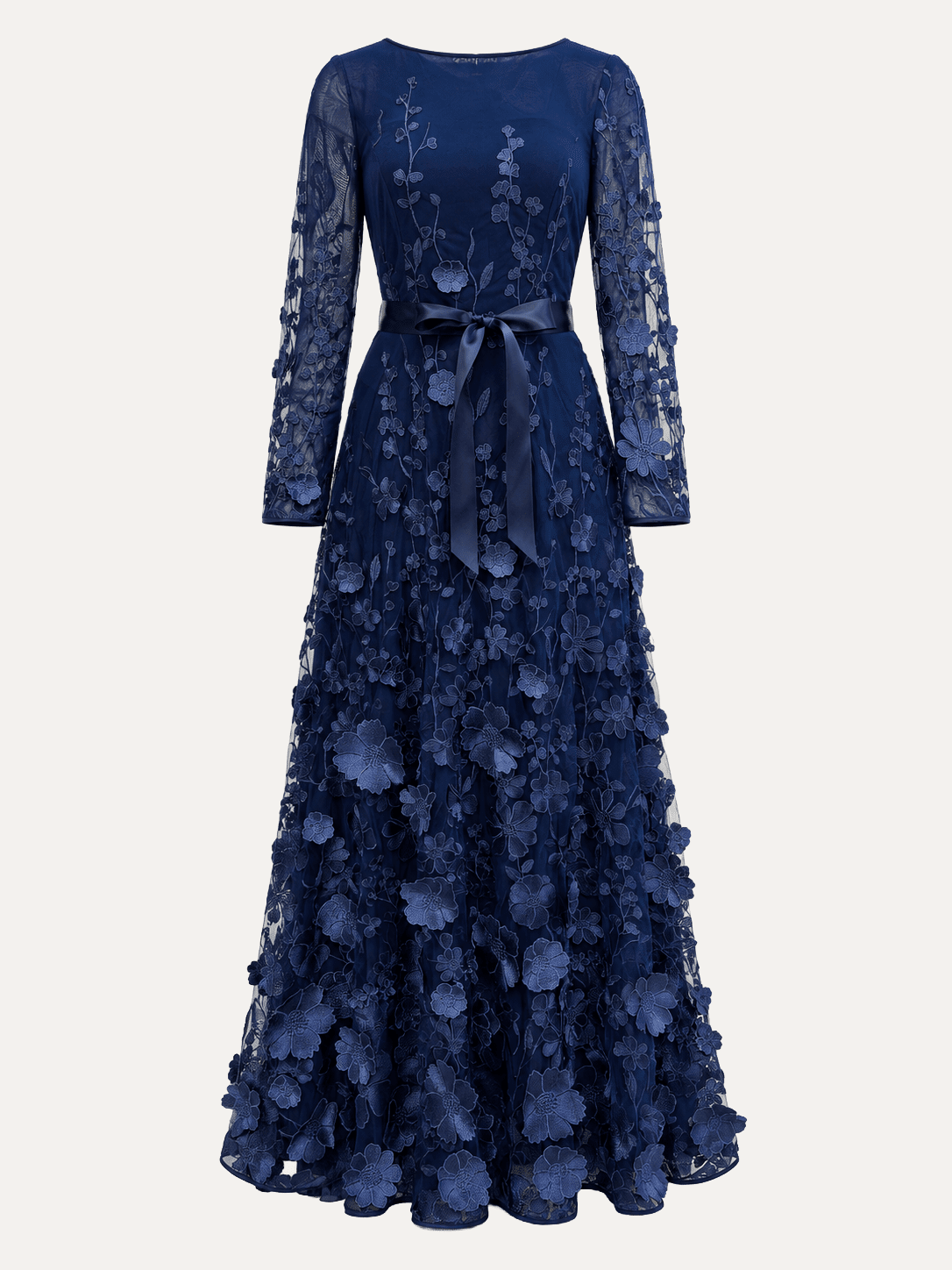 DELPHINE dress Navy - Lesley Evers-Dress-gown-Shop