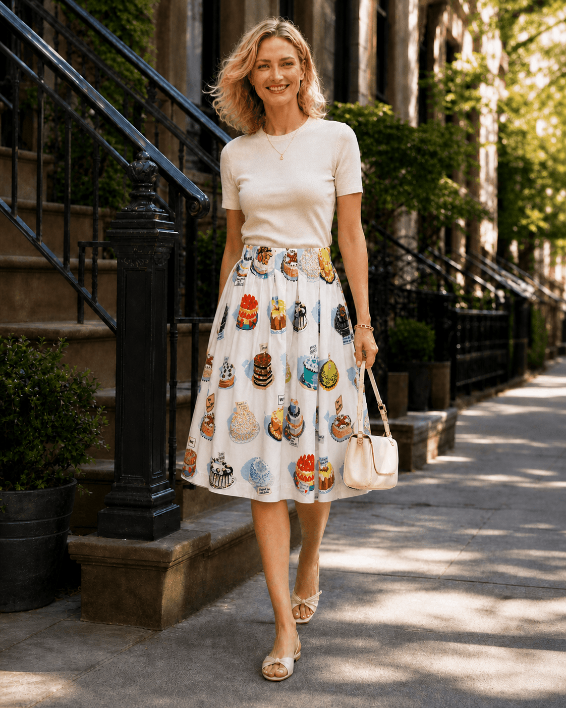 DIXIE skirt Cakes - Lesley Evers - Blue - Bottoms - dixie