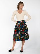 DIXIE skirt Flower Field - Lesley Evers-Blue-Bottoms-new