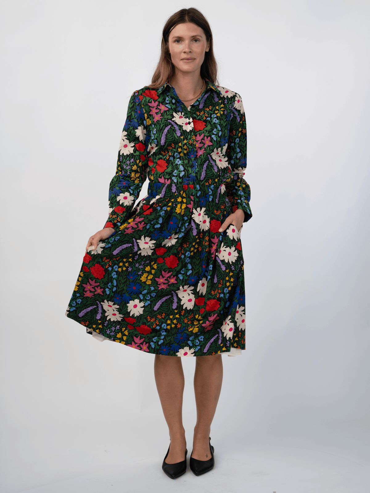 DIXIE skirt Flower Field - Lesley Evers-Blue-Bottoms-new