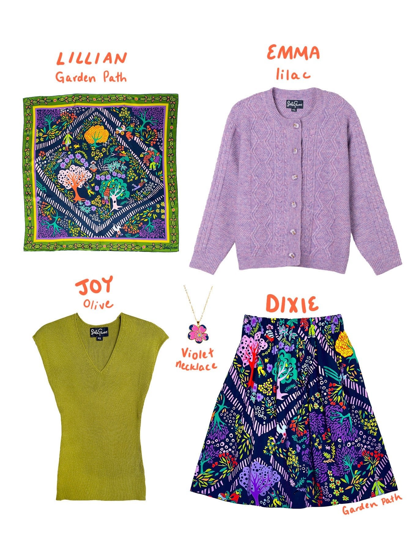 DIXIE skirt Birds | popular Lesley Evers | Skirt