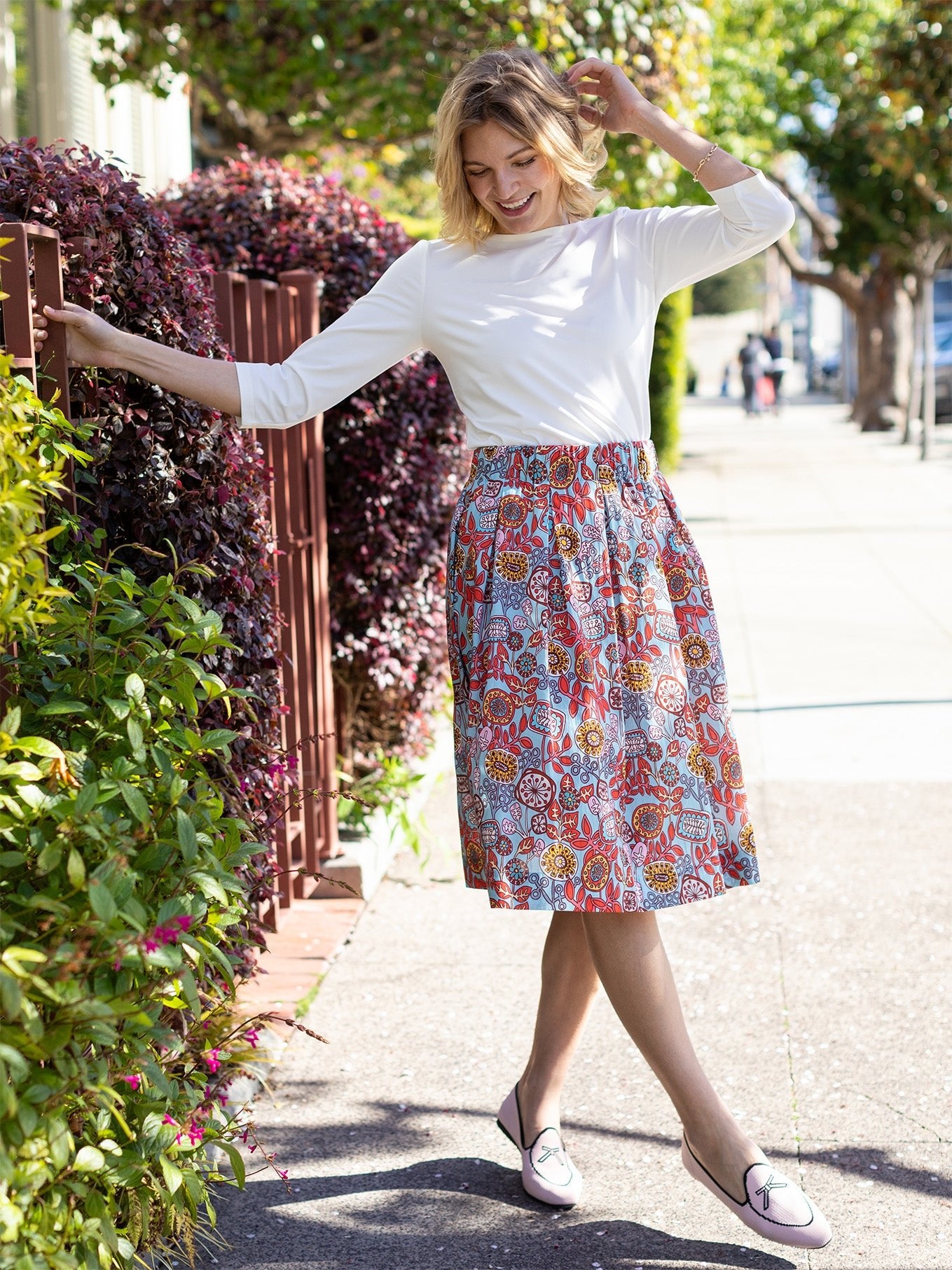 DIXIE skirt Petal Pop Mint - Lesley Evers - Blue - Bottoms - dixie