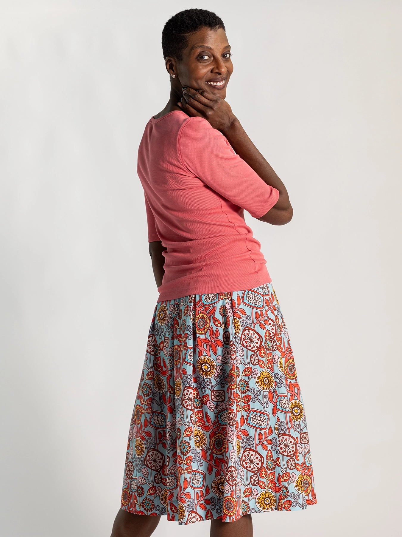 DIXIE skirt Petal Pop Mint - Lesley Evers - Blue - Bottoms - dixie