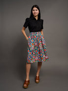 DIXIE skirt Pismo Multi - Lesley Evers - Blue - Bottoms - dixie